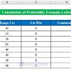 excel probability formula lottery